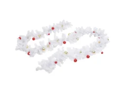 vidaXL Weihnachtsgirlande Geschmückt mit Kugeln Weiß 5 m