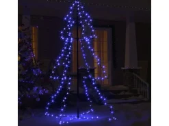 vidaXL Weihnachtskegelbaum 200 LEDs Indoor Outdoor 98x150 cm