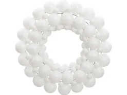 vidaXL Weihnachtskranz Weiß 45 cm Polystyrol