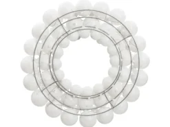 vidaXL Weihnachtskranz Weiß 45 cm Polystyrol