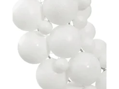 vidaXL Weihnachtskranz Weiß 45 cm Polystyrol