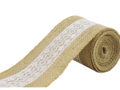 Videx Deko-Juteband Spitze 6 cm x 300 cm Natur