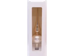 Vitbis Glas-Weihnachtsbaumspitze 6 cm Dekor Champagne-Matt