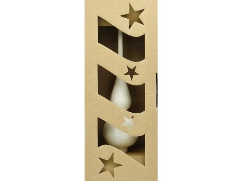 Vitbis Weihnachtsbaumspitze 6 cm Perlweiß