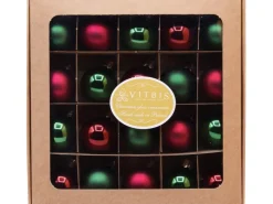 Vitbis Weihnachtskugeln Ø 2 cm 20 Stück Grün/Bordeaux Mix