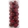 Vitbis Weihnachtskugeln Ø 6 cm 28 Stück Bordeaux Mix