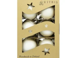 Vitbis Weihnachtskugeln 6-teilig Ø 8 cm Perlweiß