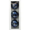 Vitbis Weihnachtskugel-Set Dekor Glas Ø 8 cm Dunkelblau Glänzend 3 Stück
