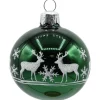 Vitbis Weihnachtskugel-Set Dekor Glas Ø 6 cm Grün Glänzend 4 Stück