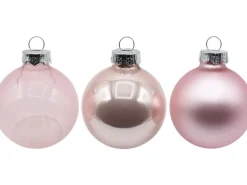 Vitbis Weihnachtskugel-Set 28-teilig Ø 6 cm Babyrosa