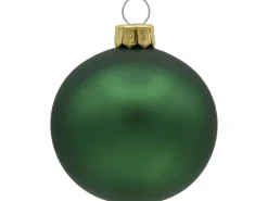 Vitbis Weihnachtskugel-Set Glas 4 Größen Grün Mix 60 Stück