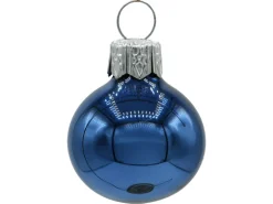 Vitbis Weihnachtskugel-Set Glas Ø 10 cm Dunkelblau Mix 2 Stück