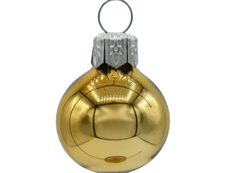 Vitbis Weihnachtskugel-Set Glas Ø 8 cm Dunkelblau Mix Cognac Glänzend 6 Stück