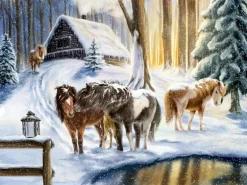 Wandkalender Winterpferde