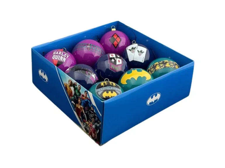 Warner Brothers Weihnachtskugel-Set Batman Polyschaum 9-teilig Ø 7,5 cm