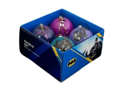 Warner Brothers Weihnachtskugel-Set Batman Polyschaum 4-teilig Ø 7,5 cm