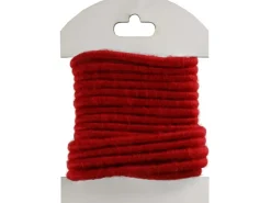 Weihnachtliches Band aus Wollfilz Rot 3 m