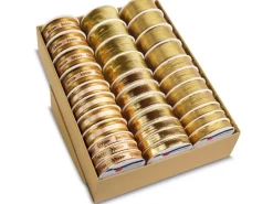 Weihnachtliches Geschenkband Gold sortiert
