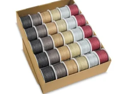 Weihnachtliches Ringelband 10 m bunt sortiert