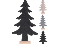 Weihnachtsbaum aus Filz auf einem Holzfuß 40 cm groß in 3 Farben