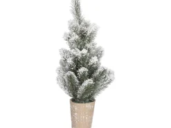 Weihnachtsbaum in Topf Grün frosted H40 x Ø19 cm