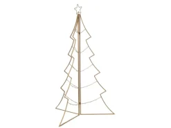Weihnachtsbaum Metall mit Haken 118 cm Gold