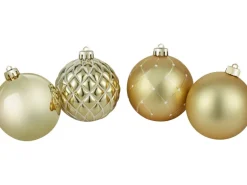 Weihnachtsbaumkugeln Ø 8 cm Kunststoff Gold 6-teilig