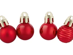Weihnachtsbaumkugeln Ø 2 cm Kunststoff Rot 30-teilig