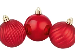 Weihnachtsbaumkugeln Ø 6 cm Kunststoff Rot 40-teilig