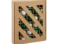 Weihnachtsbaumkugeln Ø 2 cm Kunststoff Grün Silber 30-teilig