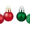 Weihnachtsbaumkugeln Ø 2 cm Kunststoff Rot Grün 30-teilig