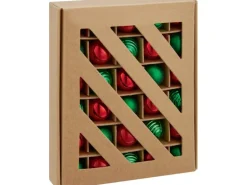 Weihnachtsbaumkugeln Ø 2 cm Kunststoff Rot Grün 30-teilig