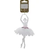 Weihnachts-Deko Ballerina zum Hängen aus Kunststoff 17,5 cm Transparent