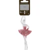 Weihnachts-Deko Ballerina zum Hängen aus Kunststoff 5,5 cm x 12 cm Rosa
