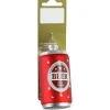 Weihnachts-Deko Bierdose zum Hängen aus Glas 4,3 cm x 4,3 cm x 8,2 cm Rot