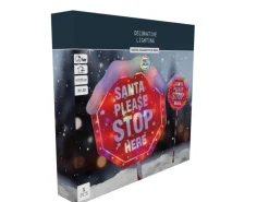 Weihnachts-Deko Bodenlampe Santa Stop Rot 105 cm