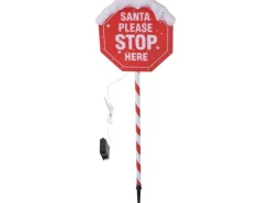 Weihnachts-Deko Bodenlampe Santa Stop Rot 105 cm