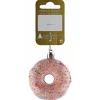 Weihnachts-Deko Donut zum Hängen aus Kunststoff Ø 6 cm x 3 cm Rosa