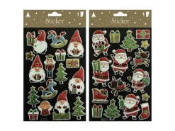 Weihnachts-Deko 3D-Sticker Bunt 2-fach Sortiert