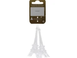 Weihnachts-Deko Eifelturm aus Kunststoff 3 cm x 8 cm Transparent 2 Stück