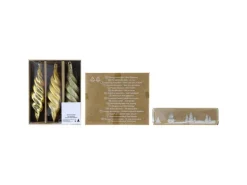 Weihnachts-Deko Eiszapfen zum Hängen aus Kunststoff 10,5 x 3,5 cm Gold 3 Stück