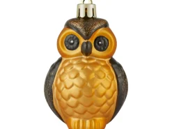 Weihnachts-Deko Eule Dunkelbraun 4 Stück