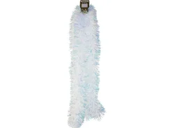 Weihnachts-Deko Foliengirlande aus Kunststoff Irisierend 270 cm Weiß