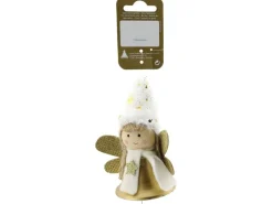 Weihnachts-Deko Glocke zum Hängen aus Metall 8 cm x 10 cm x Ø 5 cm Gold