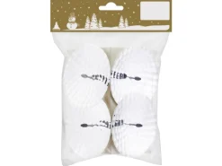 Weihnachts-Deko Kerzenhalter aus Metall Hammerschlagoptik Ø 8 cm Silber 4 Stück