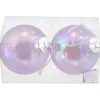 Weihnachts-Deko Kugeln zum Hängen aus Acryl Irisierend Ø 8 cm Weiß 2 Stück