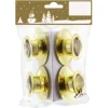 Weihnachtsdeko Metall-Kerzenhalter 5,5 cm Gold 4 Stück
