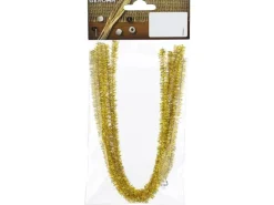 Weihnachts-Deko Pfeifenreiniger aus Kunststoff 30 cm Gold 6 Stück