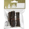 Weihnachts-Deko Reisigbündel mit Draht 6 cm Braun 3 Stück