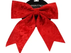 Weihnachts-Deko Samtschleife Polyester 29,5 x 31,5 cm Rot